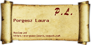 Porgesz Laura névjegykártya